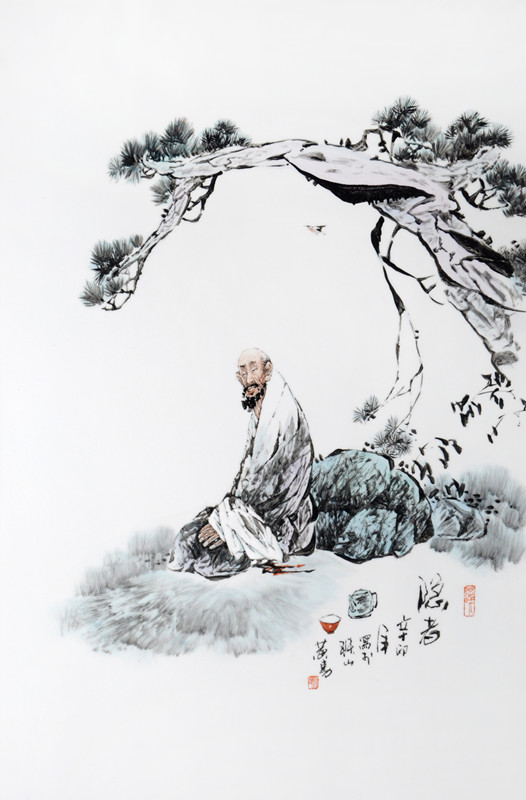 黄勇-《隐者》瓷板