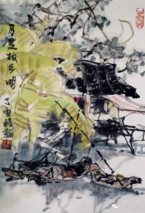 江皋棹影~ 李醒韬国画小品欣赏