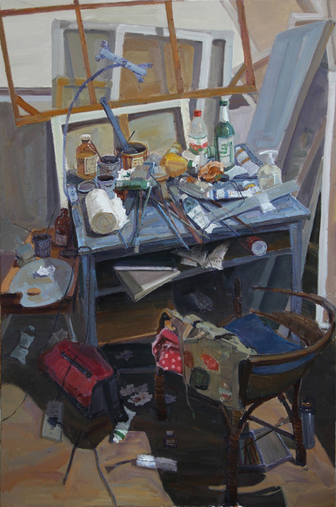 【桌子系列2-范力毕业作品-油画-0年作】西安美术学院2015年毕业展
