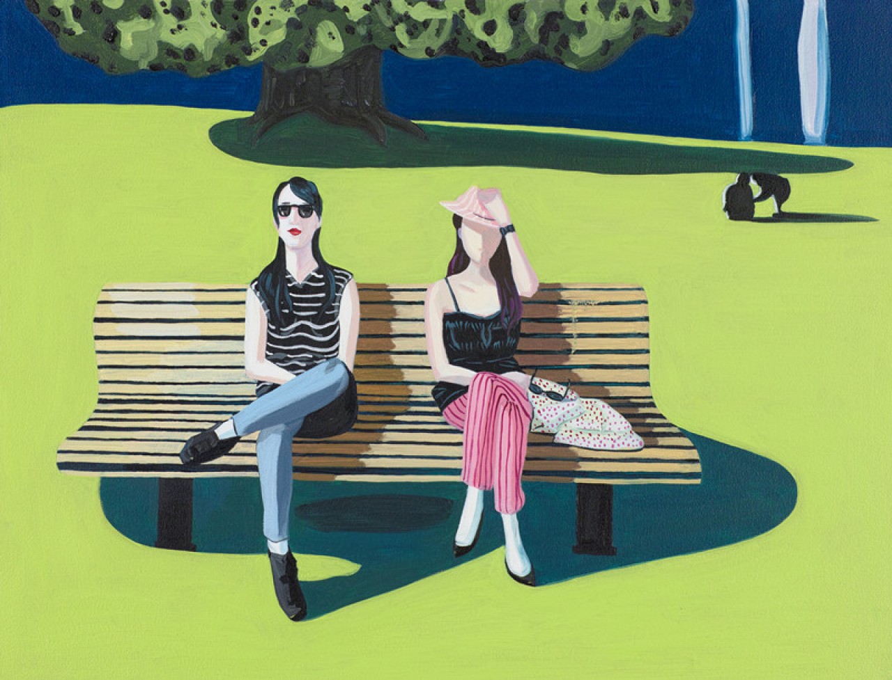 星期天的闺蜜约会 布面油画 60