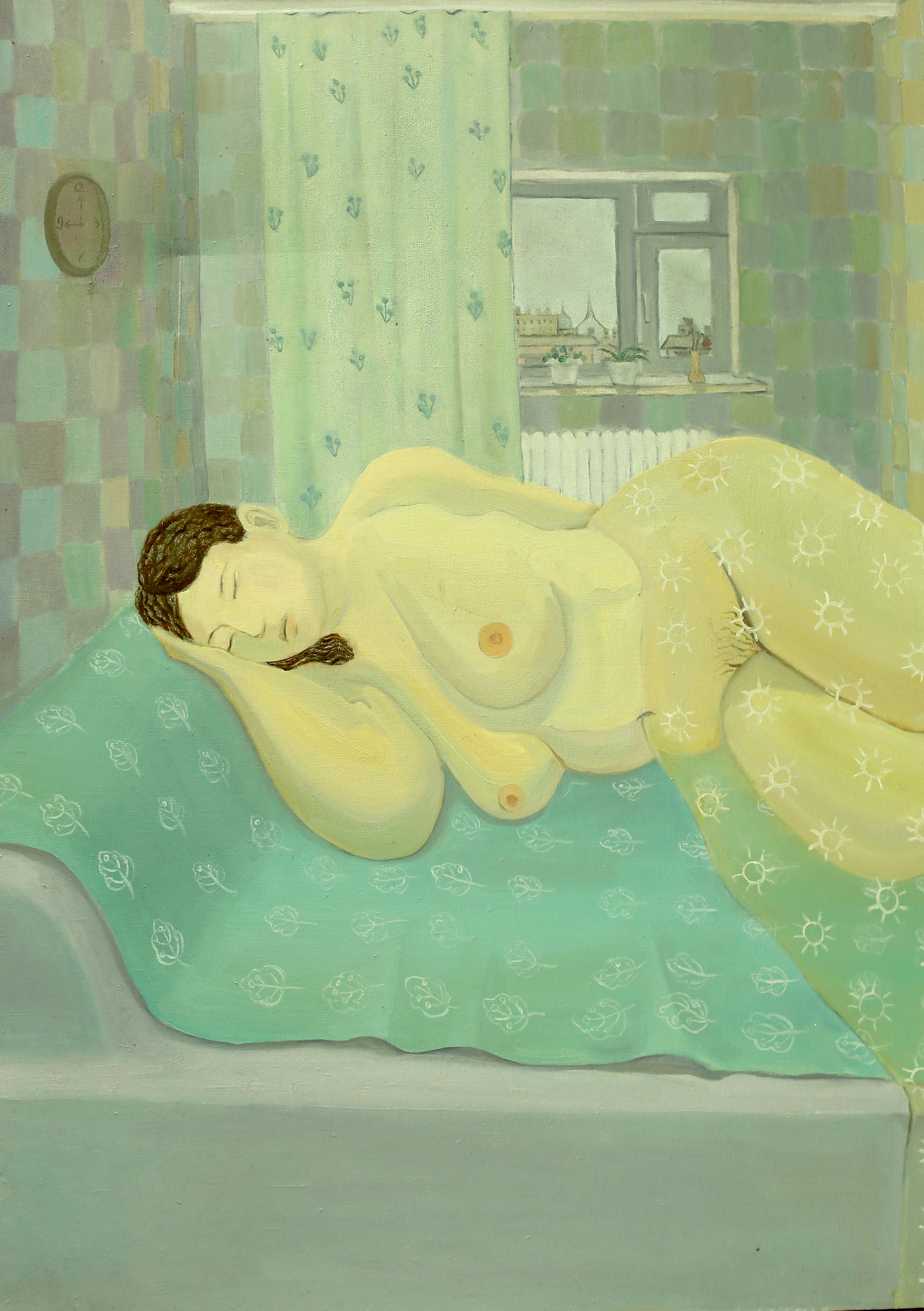 象1——绿毯上沉睡的女人体