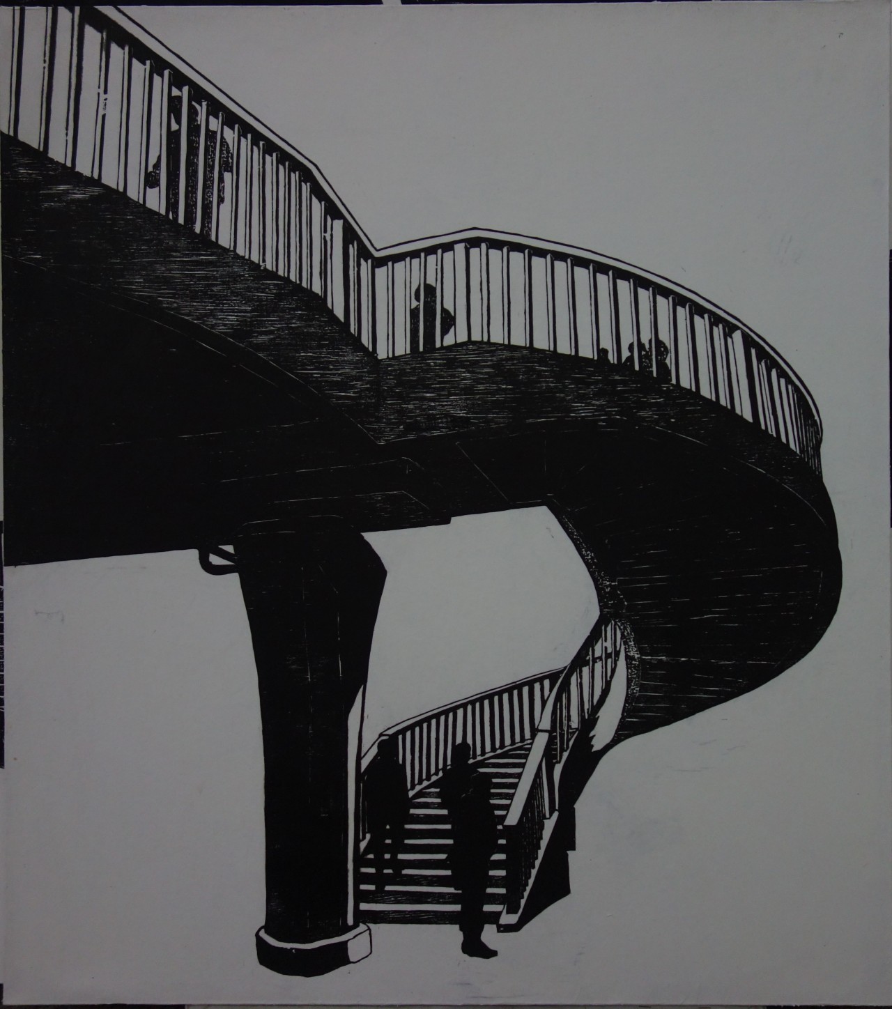 【桥系列之三-田红卫毕业作品-版画-2018年作】西安美术学院2018毕业