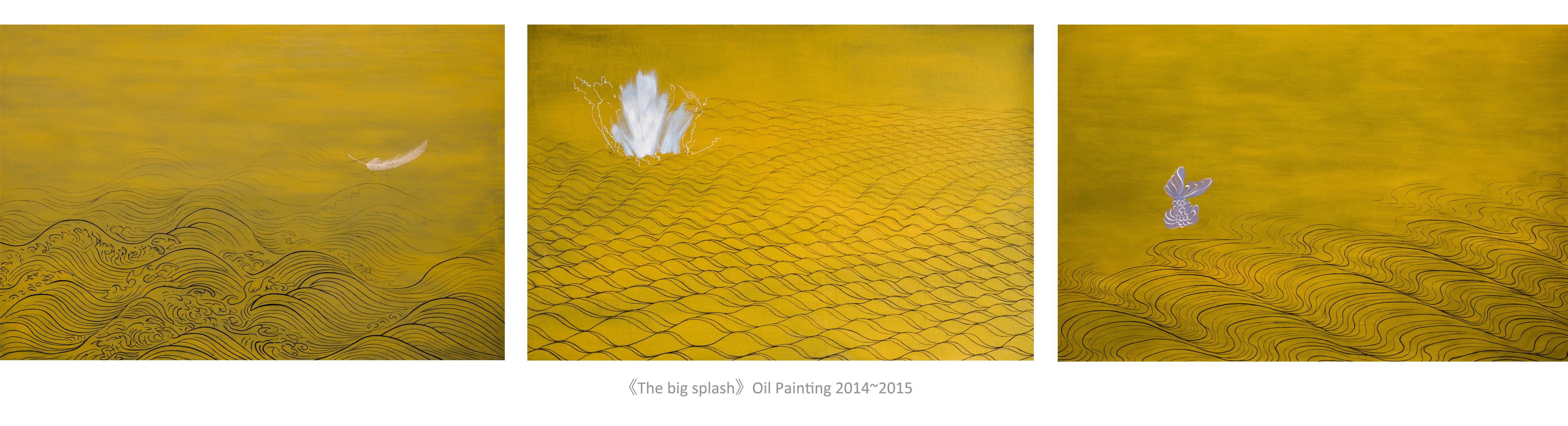 《花水大》布面油画 每张150cm100cm 共3张 2015年