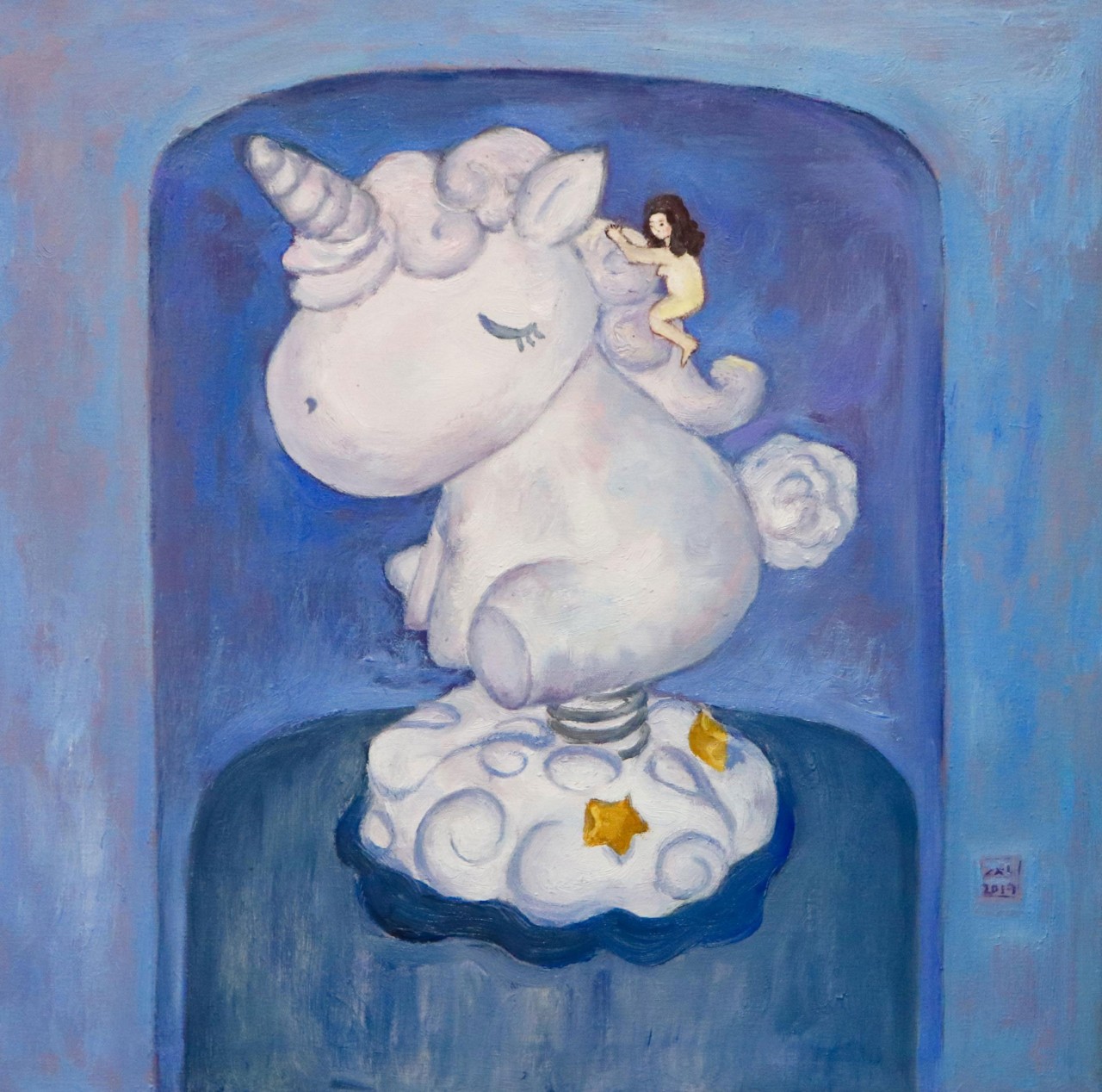 【《独角兽》-查晓琳-油画-2019年作】东北师范大学美术学院2019毕业