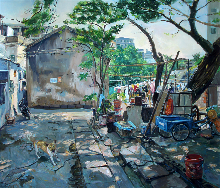 尹林华 印象海南系列之归  尺寸140X160CM  油画 中国.jpg