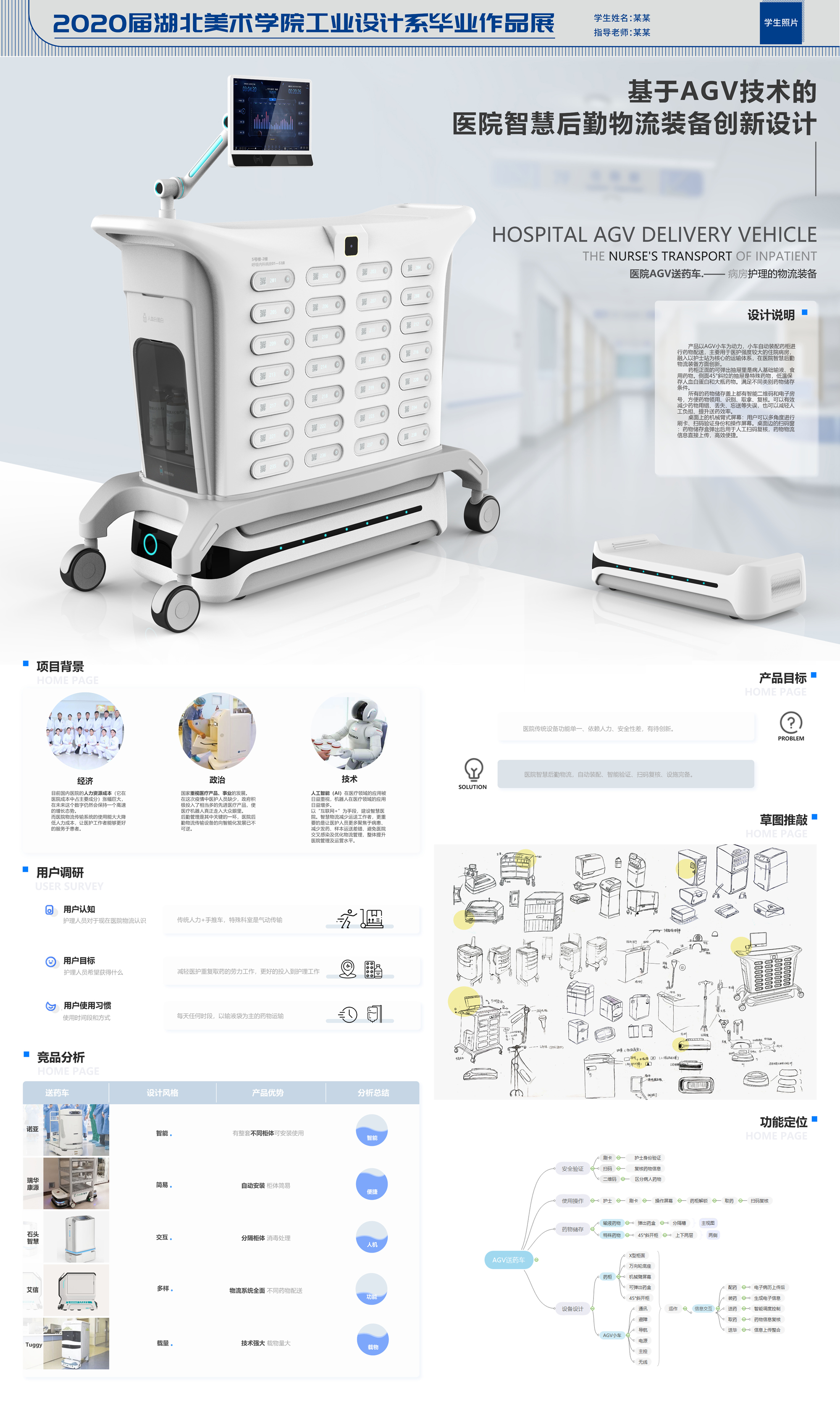 基于AGV技术的医院智慧后勤物流装备创新设计-场景图