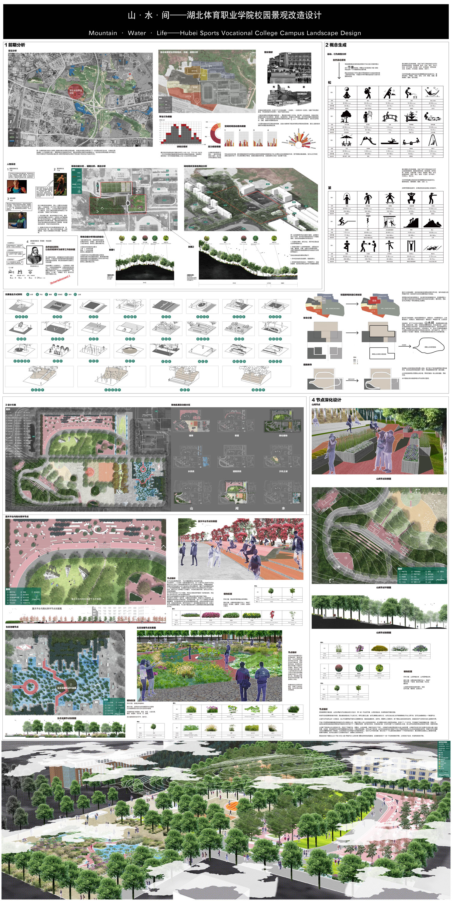 湖北体育职业学院校园景观改造设计