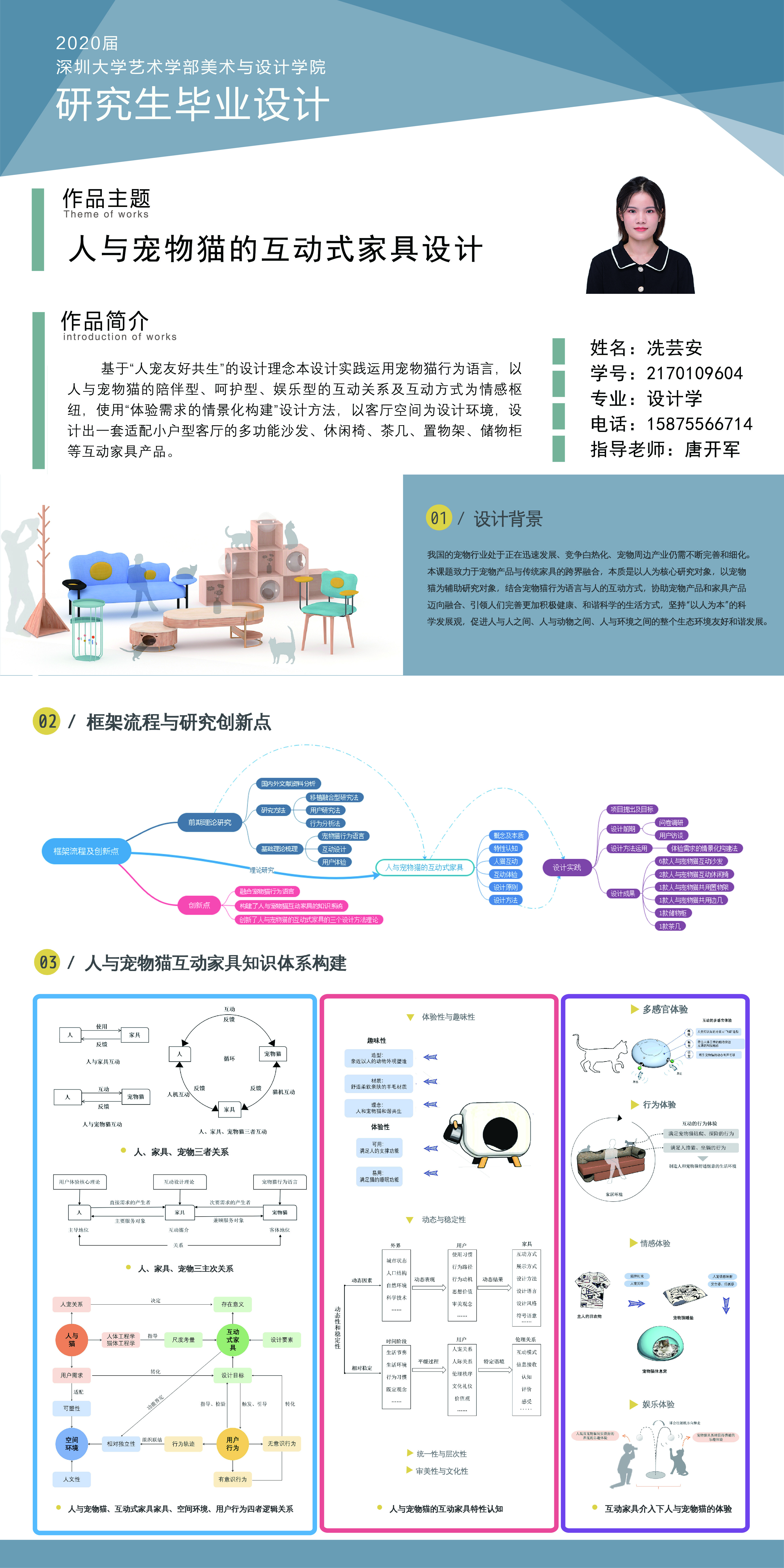 人与宠物猫的互动式家具设计