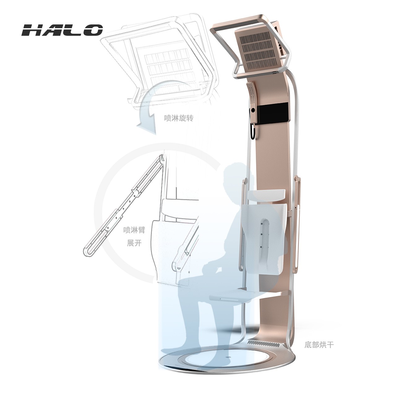 halo适老化智慧家居洗浴产品设计