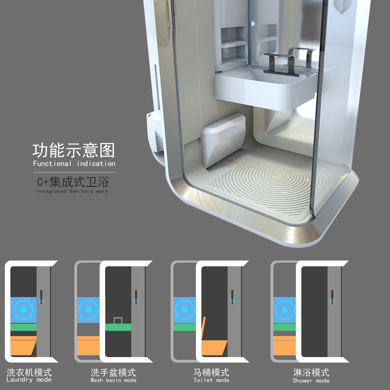 C+集成式卫浴