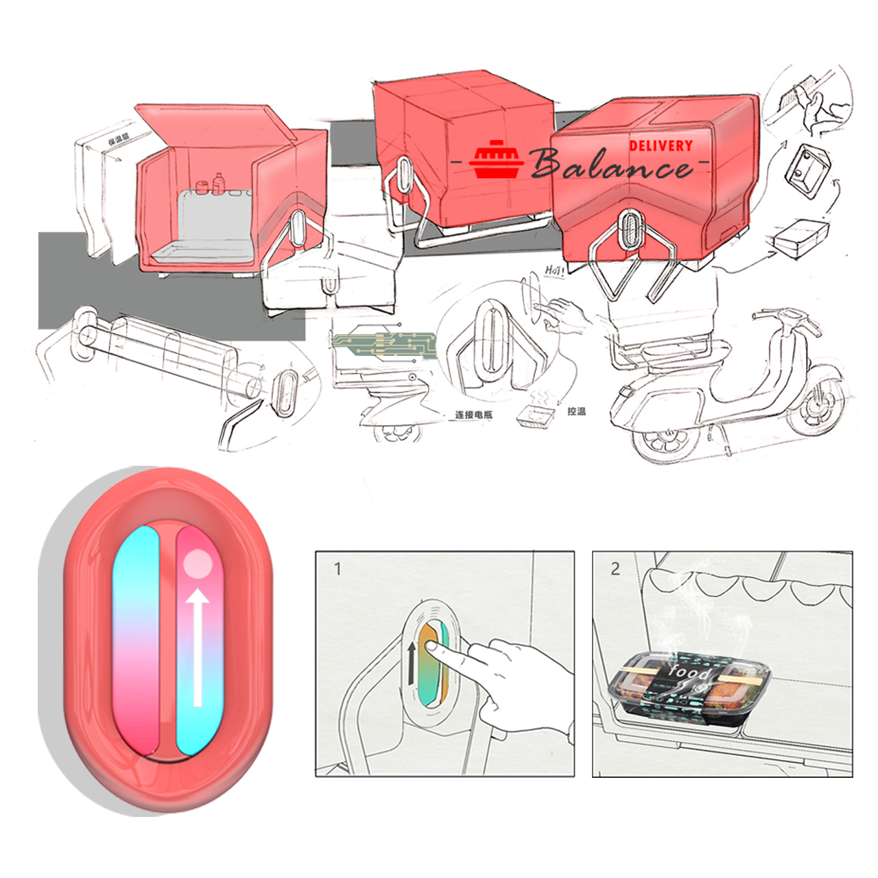 Self balancing delivery box