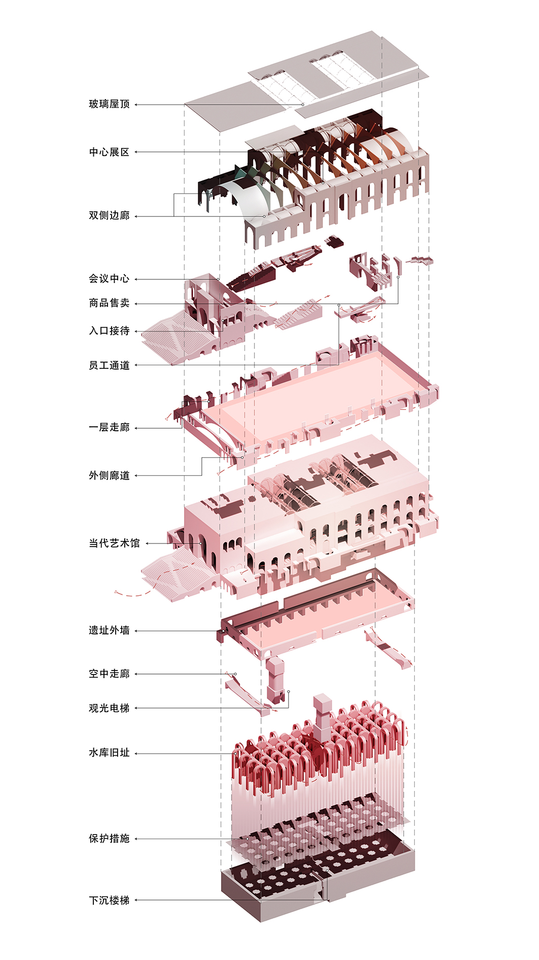 罗马遗迹——废弃水库改造为当代艺术馆设计（细节图）